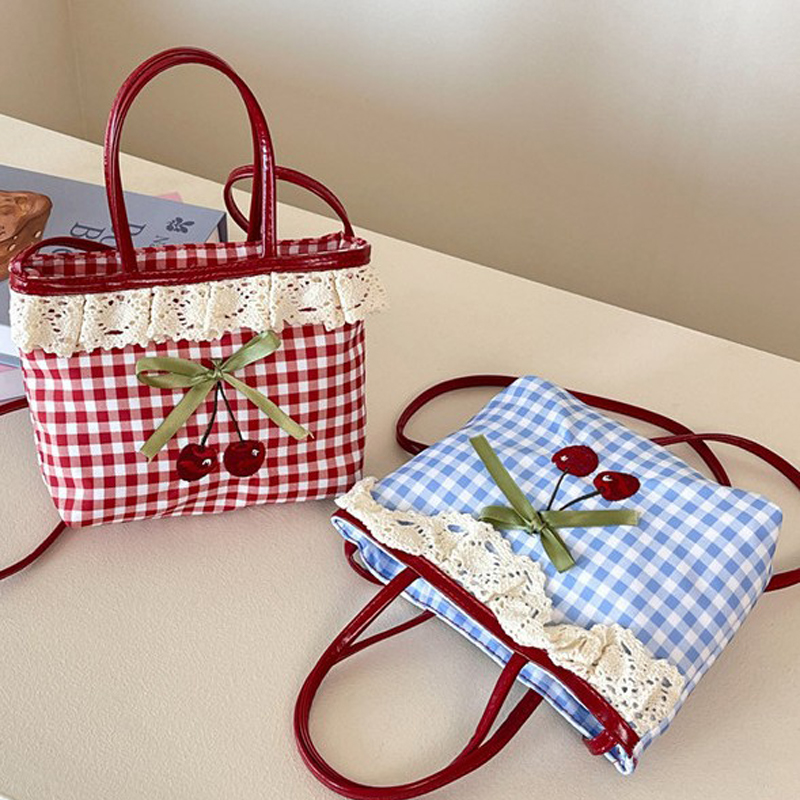 Luxury Bags For Women Brands - Bayan Omuz Çantası Kore Kareli Puantiyeli