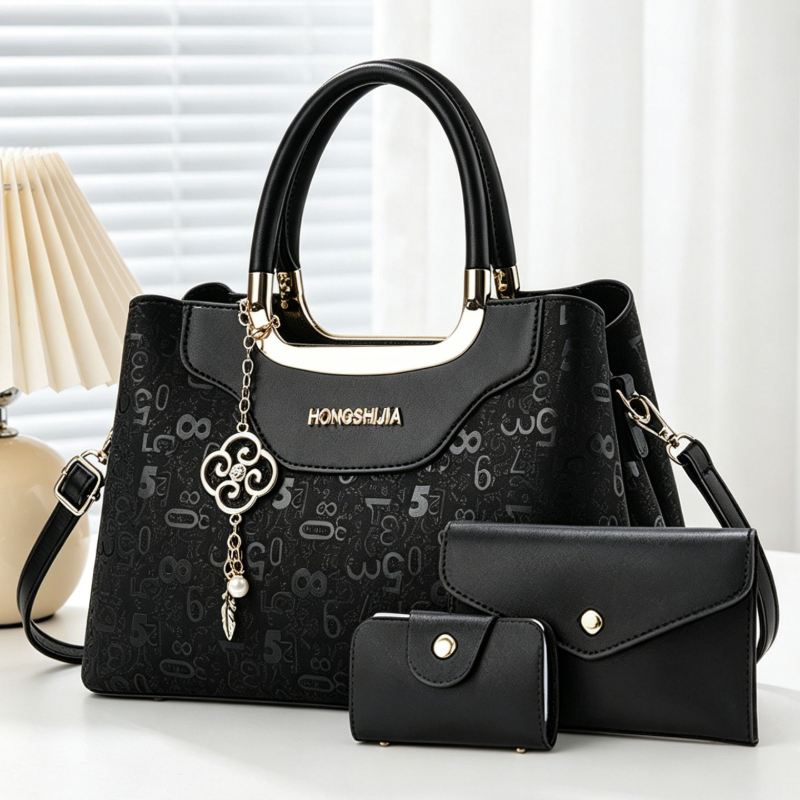 Luxurious Bag - 3 Parçalı Moda Kadın Çanta Seti,