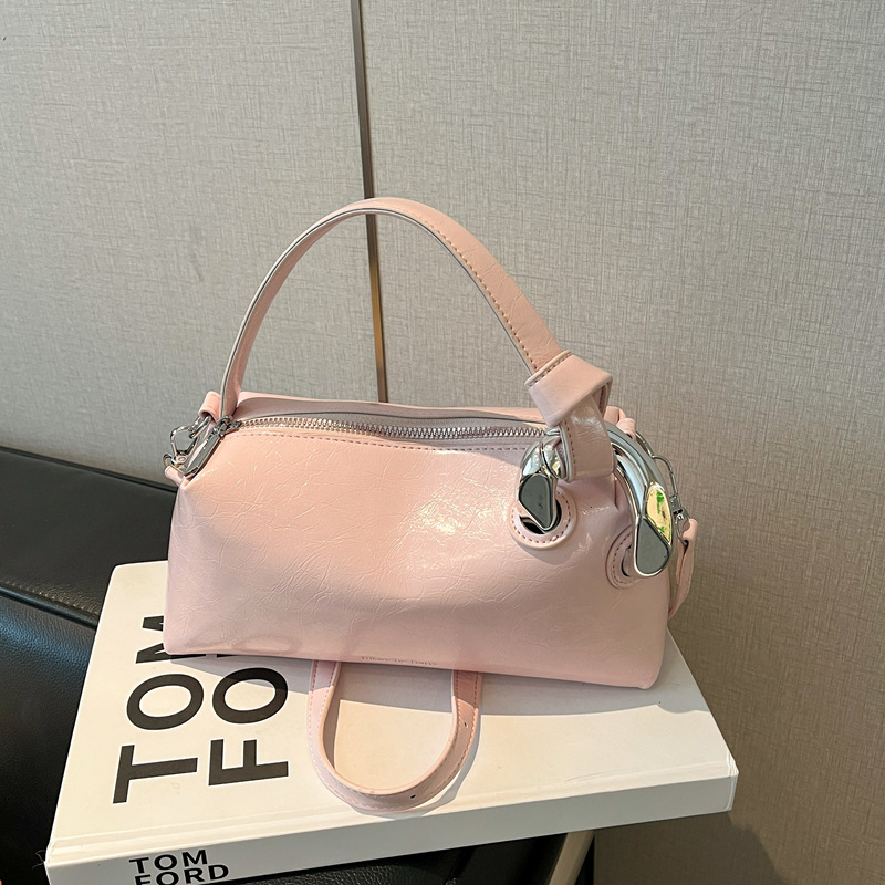 Top Handle Patent Bag - Kadın Modası Parlak Patent PU Deri