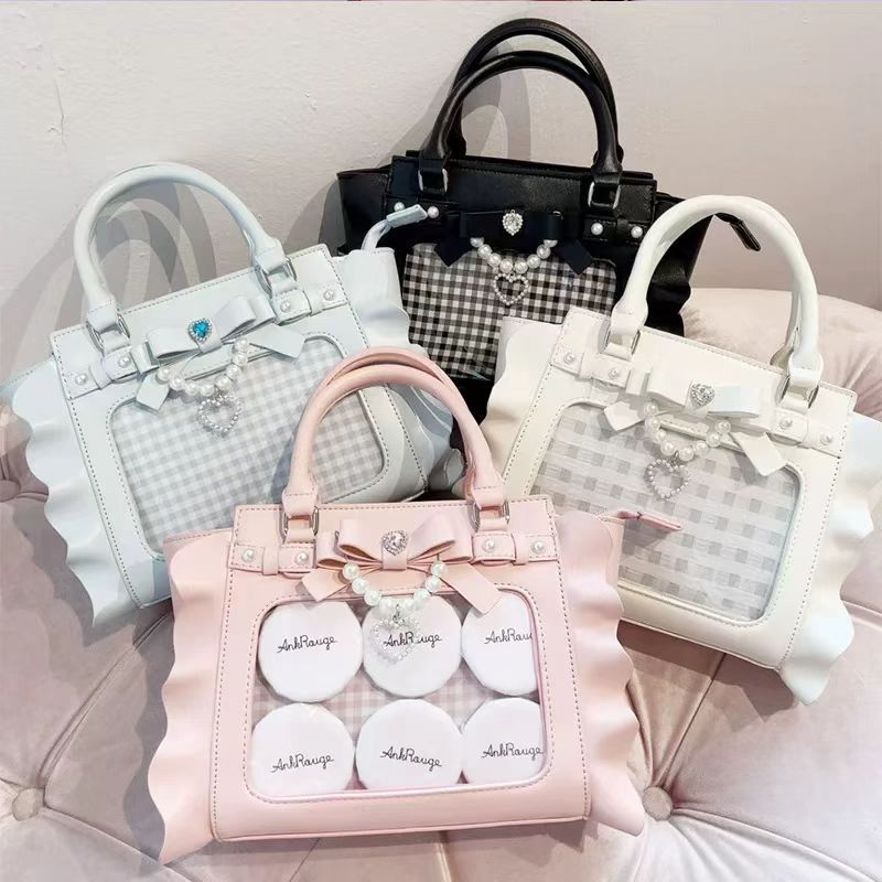 Wristlet Wallet Zipper - Harajuku Kare Pembe Ita Çanta Kadın