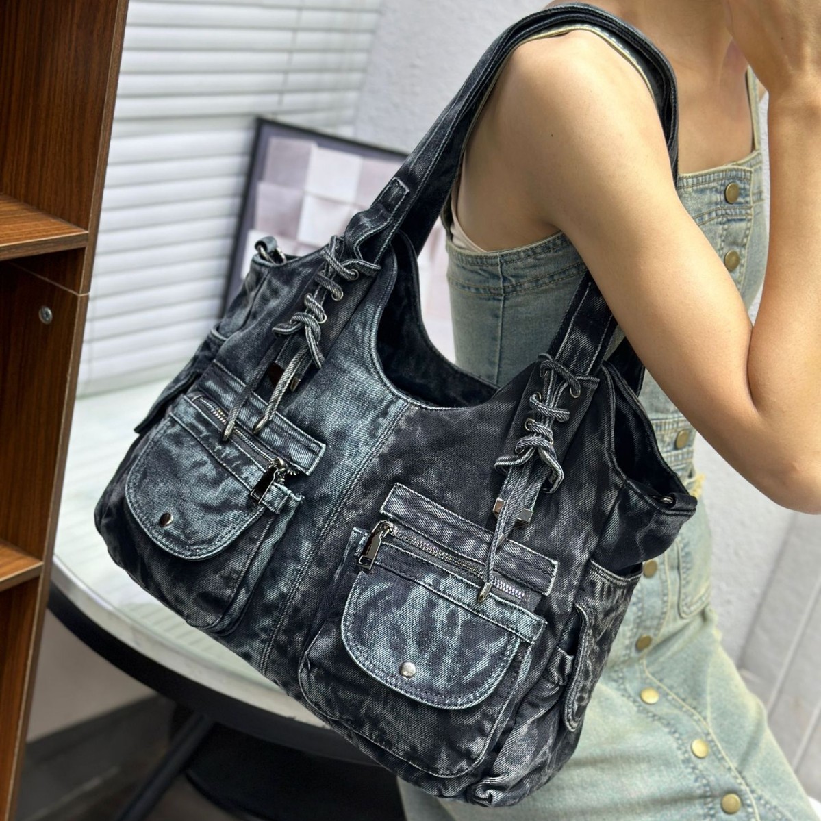 Kadın Kot Çanta Y2K Vintage Ma - Wristlet Wallet Zipper incelemesi ve fiyatı
