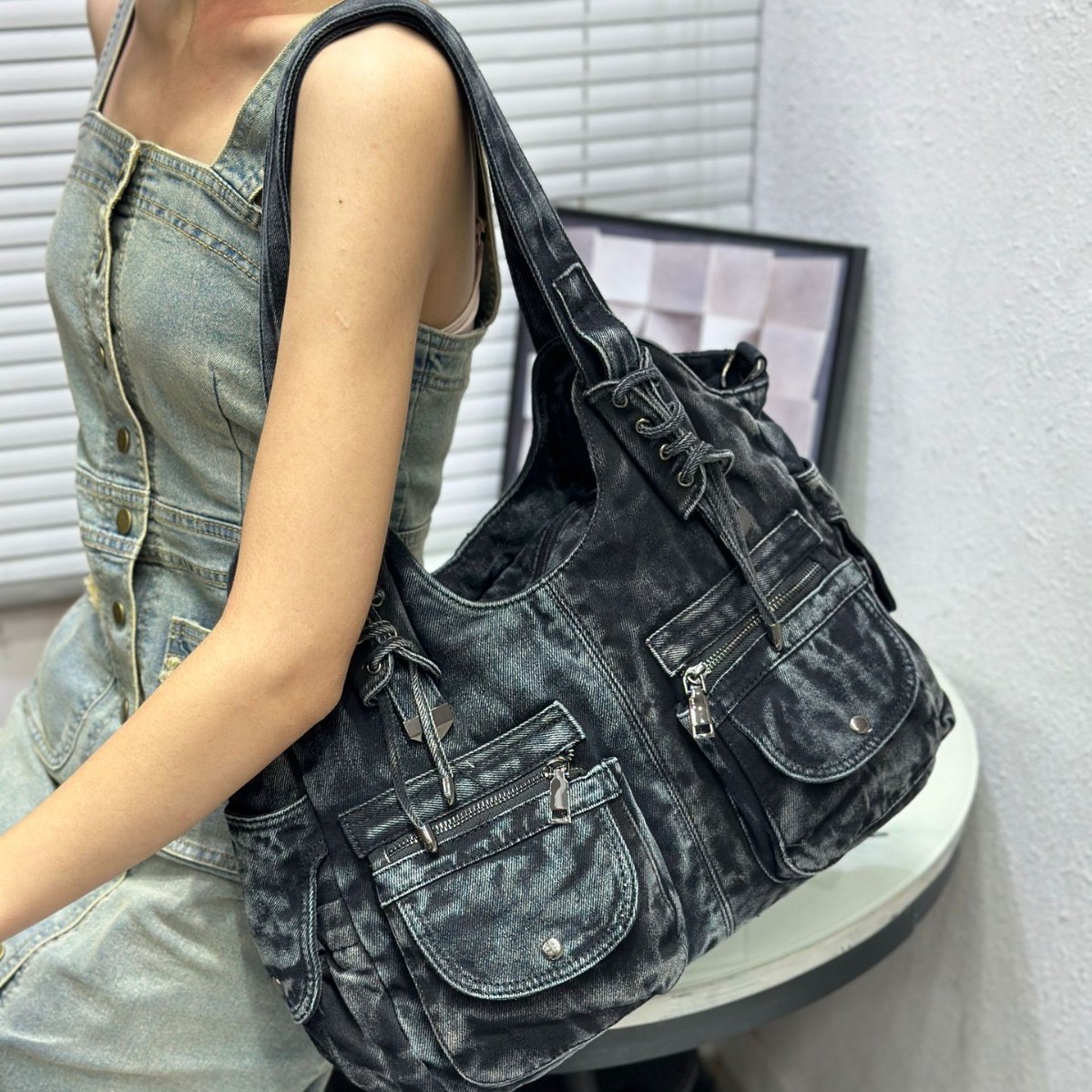 Kadın Kot Çanta Y2K Vintage Ma - Wristlet Wallet Zipper incelemesi ve fiyatı