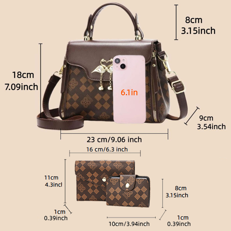 3 parçalı kadın çanta seti, ha - Luxurious Bag incelemesi ve fiyatı