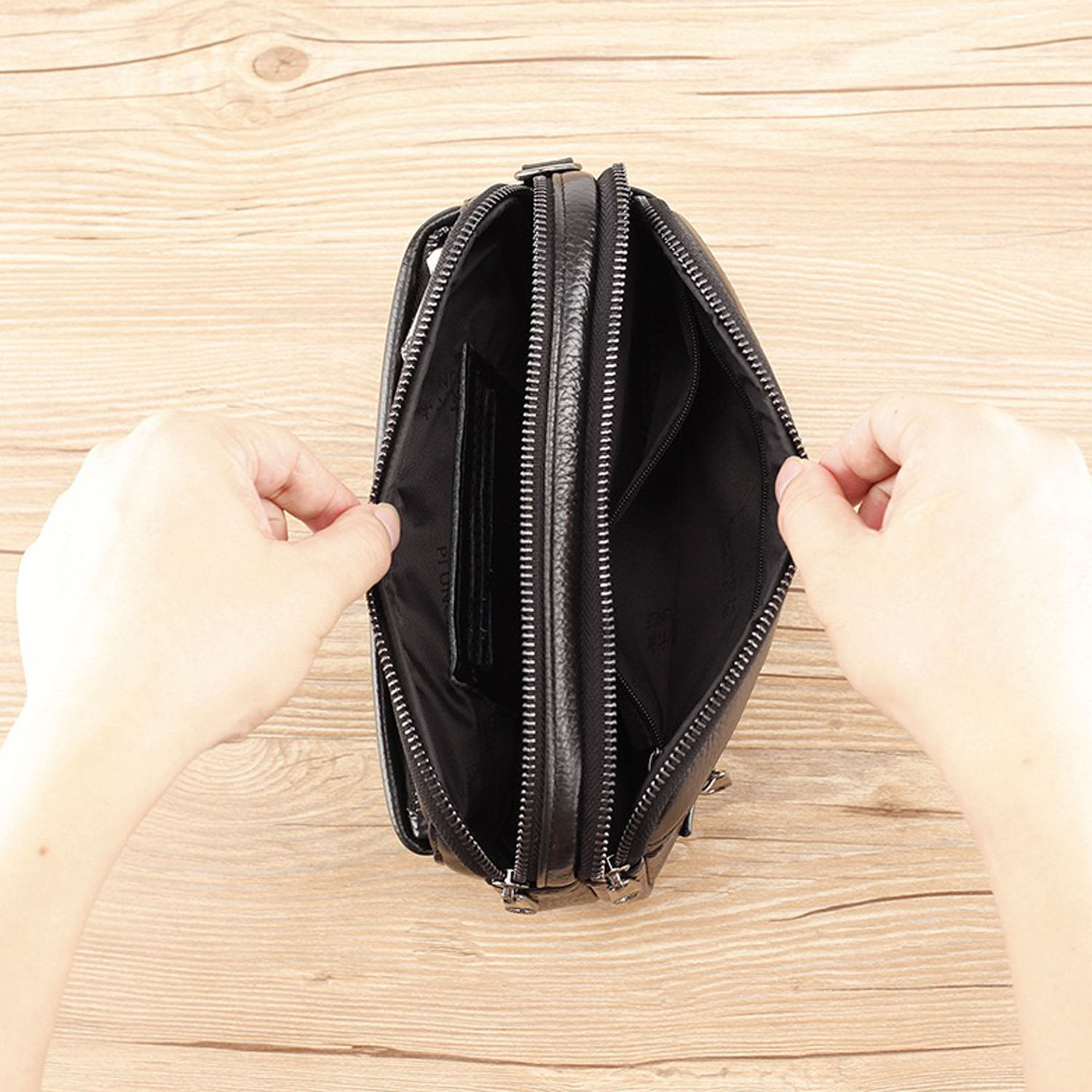 Erkek Hakiki Deri Moda İş El Ç - Wristlet Wallet Zipper incelemesi ve fiyatı