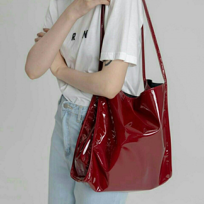 Yogodlns Lüks Rugan Tote Çanta - Top Handle Patent Bag incelemesi ve fiyatı