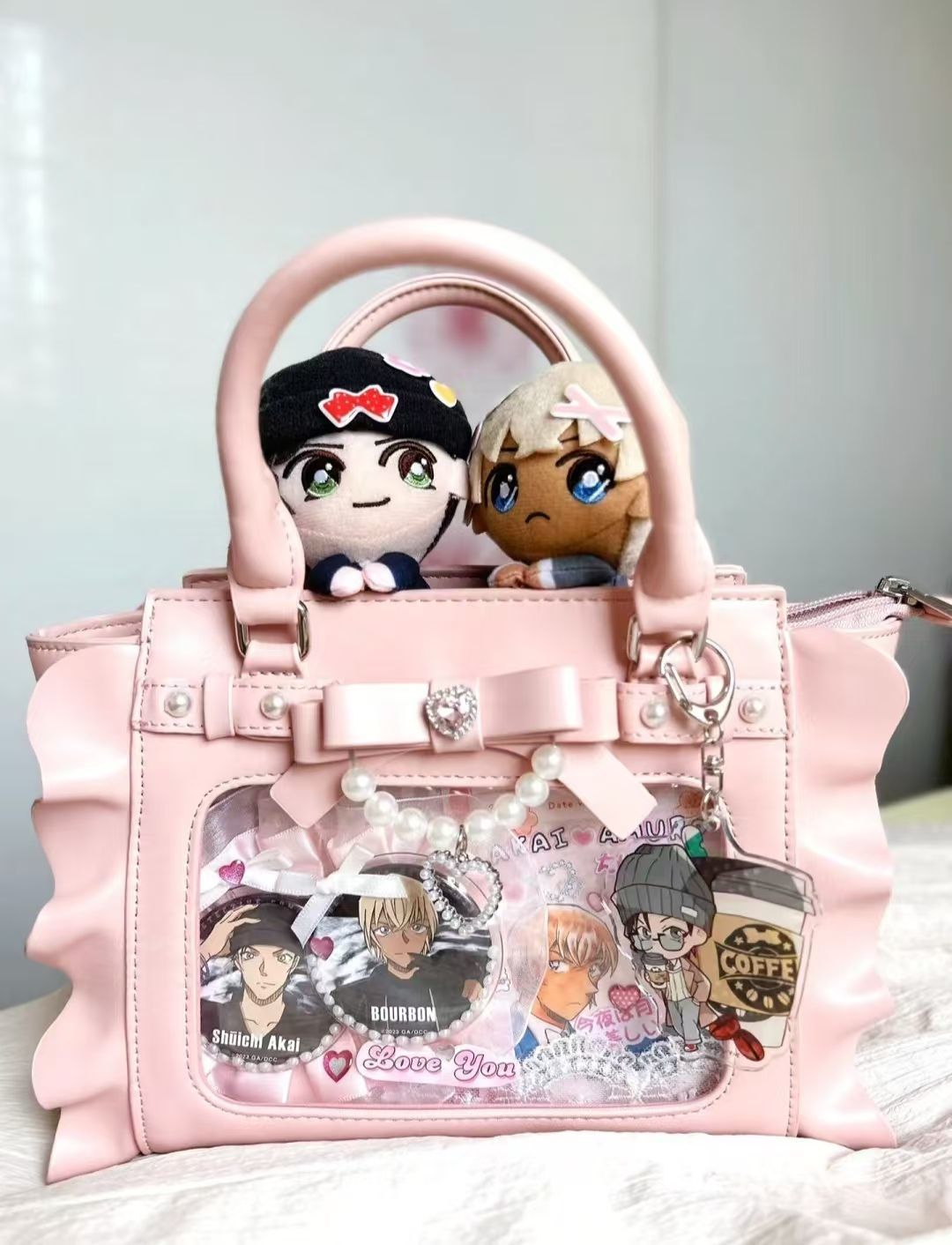 Harajuku Kare Pembe Ita Çanta  - Wristlet Wallet Zipper incelemesi ve fiyatı