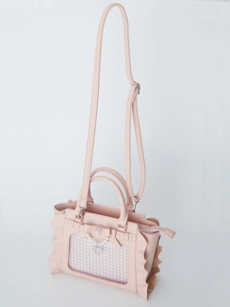 Harajuku Kare Pembe Ita Çanta  - Wristlet Wallet Zipper incelemesi ve fiyatı
