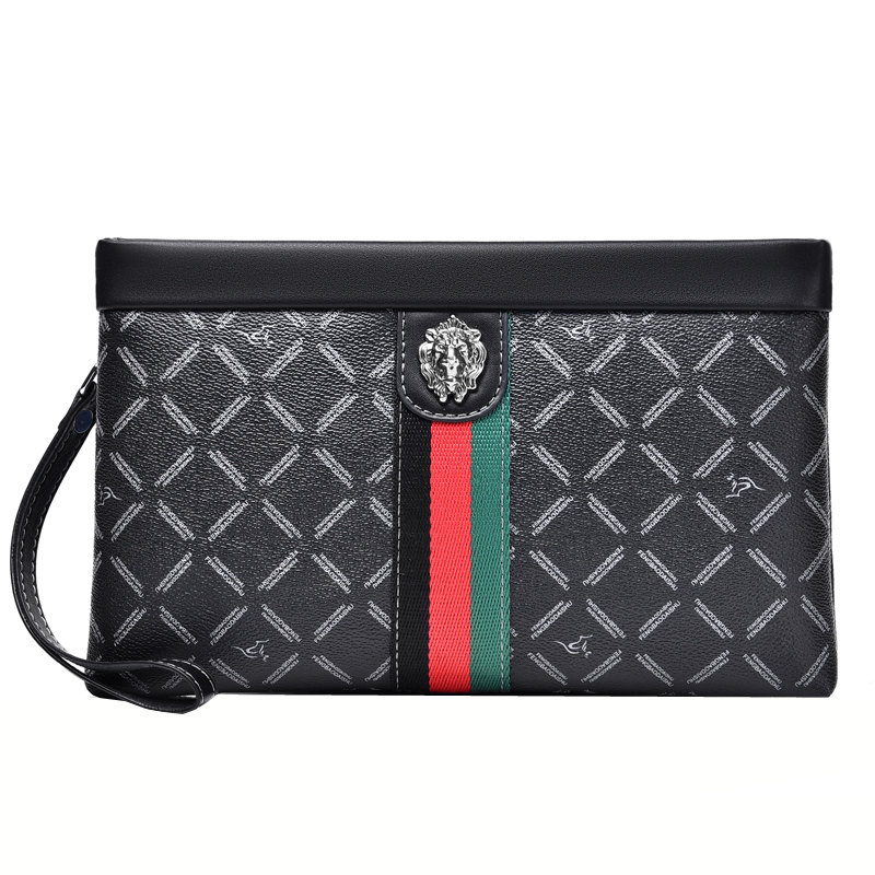 Lüks erkek çizgili ekose desen - Wristlet Wallet Zipper incelemesi ve fiyatı